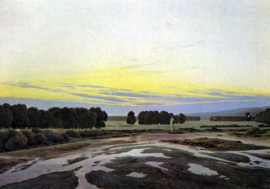 Caspar David Friedrich, evening.
