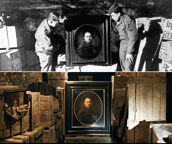 Il ritrovamento dell'autoritratto di Rembrandt sia nel film sia nella realtà.