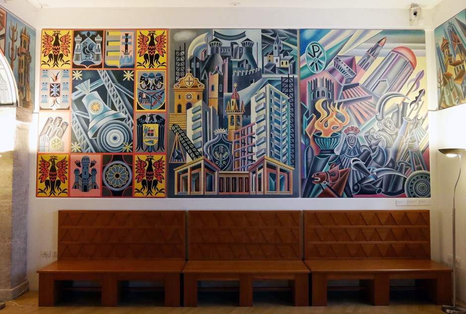 Alcune opere esposte nella Casa d'Arte Futurista di Depero.