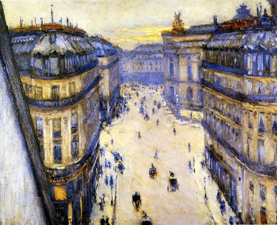 Gustave Caillebotte, Rue Halevy vista dal sesto piano.