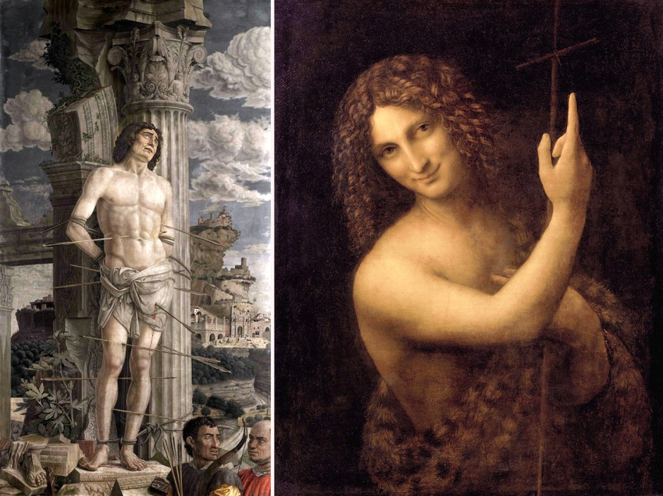 Mantegna-San-Sebastiano-Leonardo-san-giovanni-battista