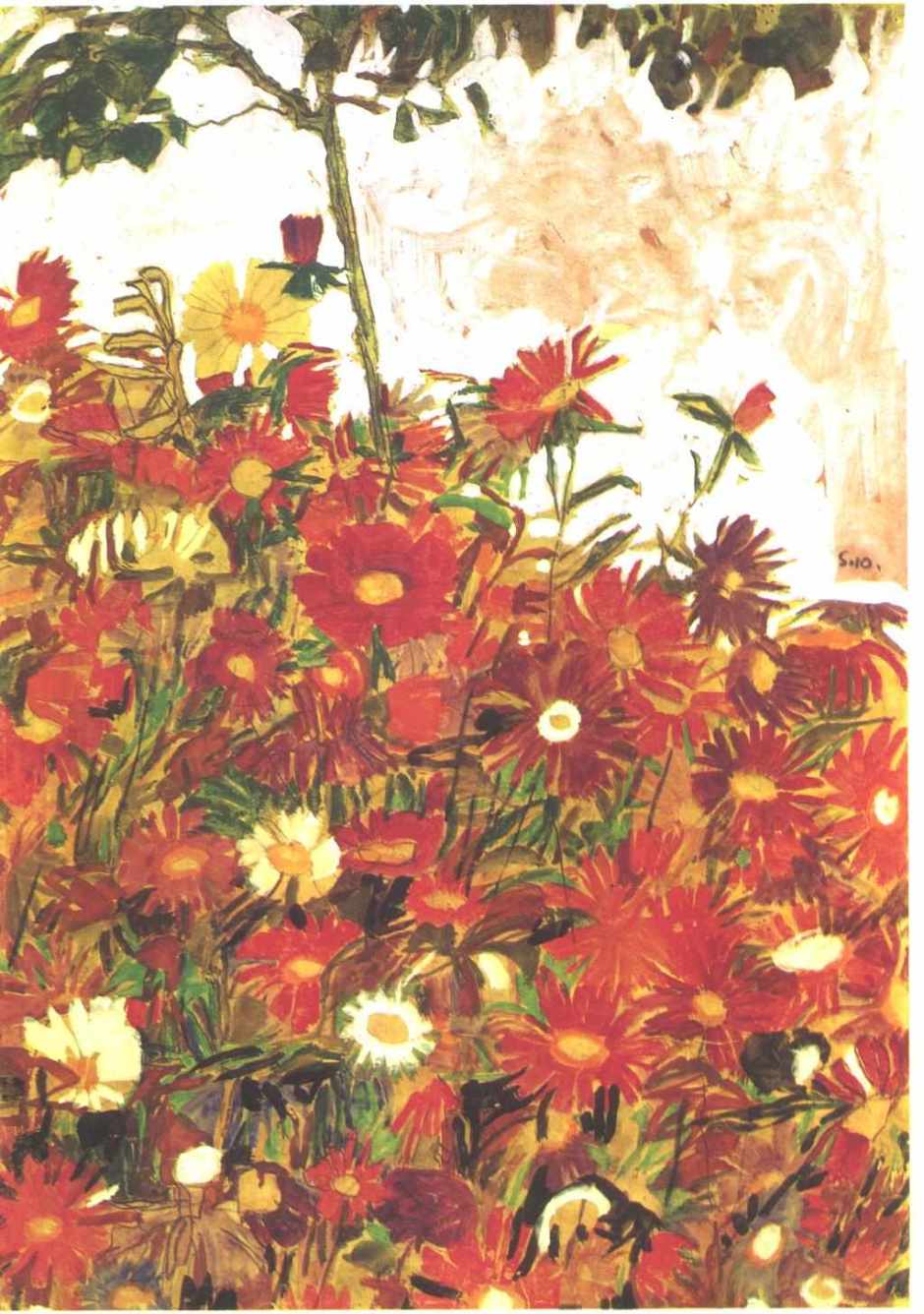 Schiele_-_Blumenfeld