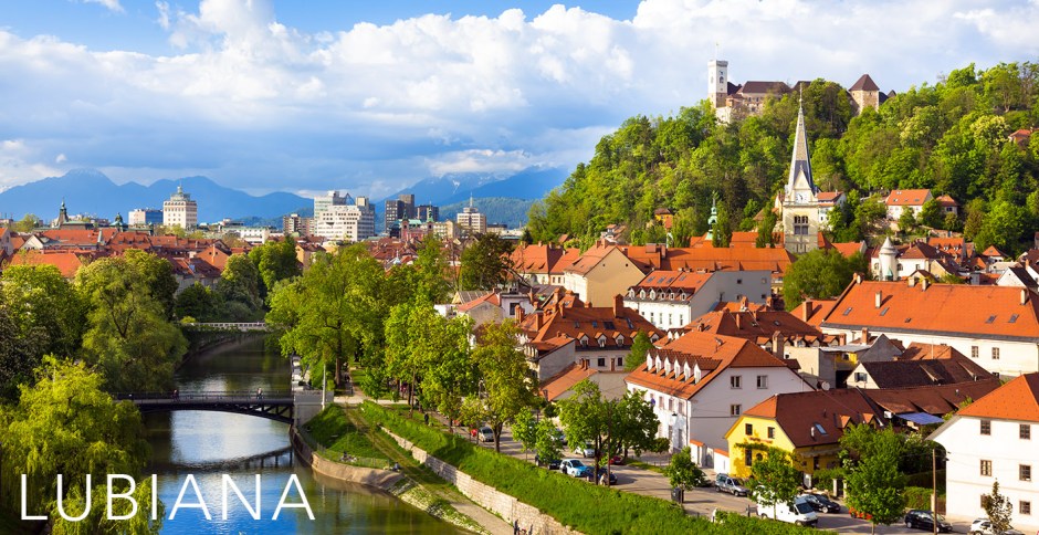 Panorama of Ljubljana, Slovenia, Europe.