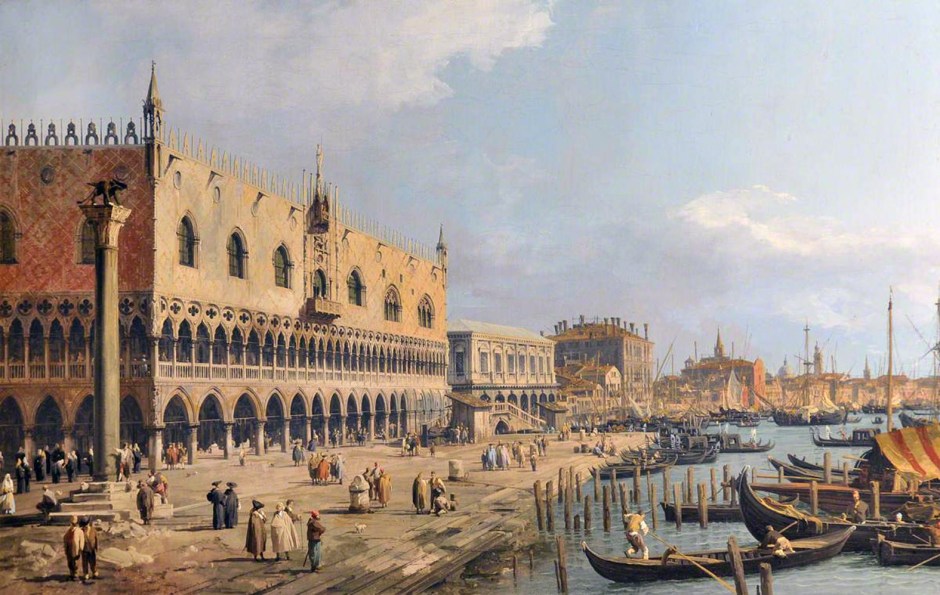 Canaletto, 1697-1768; The Doge's Palace and Riva degli Schiavoni, Venice