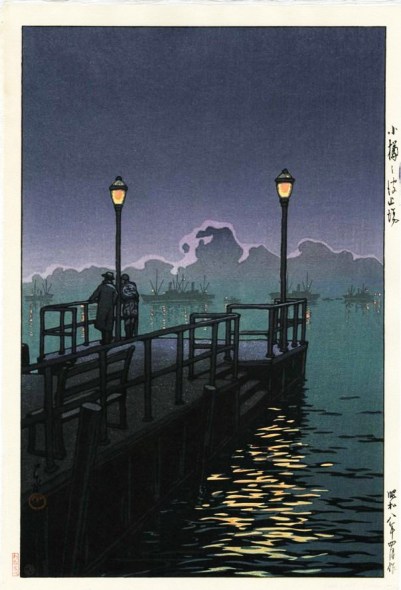hasui HARBOR AT NIGHT, OTARU