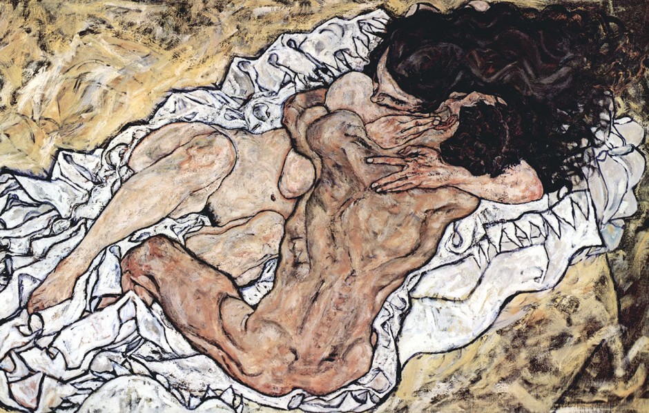 Egon Schiele, Gli amanti (l'abbraccio), 1917