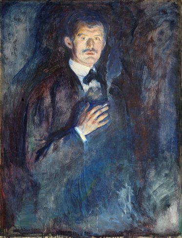 autoritratto Edvard Munch 1895 con sigaretta