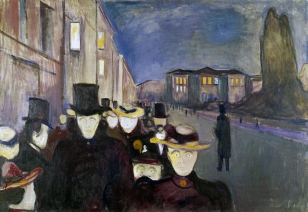 Edvard Munch, Sera sul viale Karl Johan, 1892.