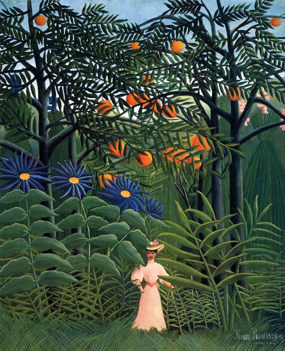 Henri Rousseau, Donna che cammina in una foresta esotica, 1905