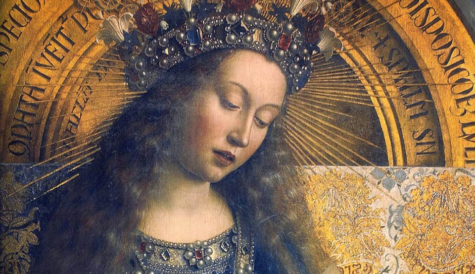 Van Eyck_Particolare Polittico Agnello Mistico CUT