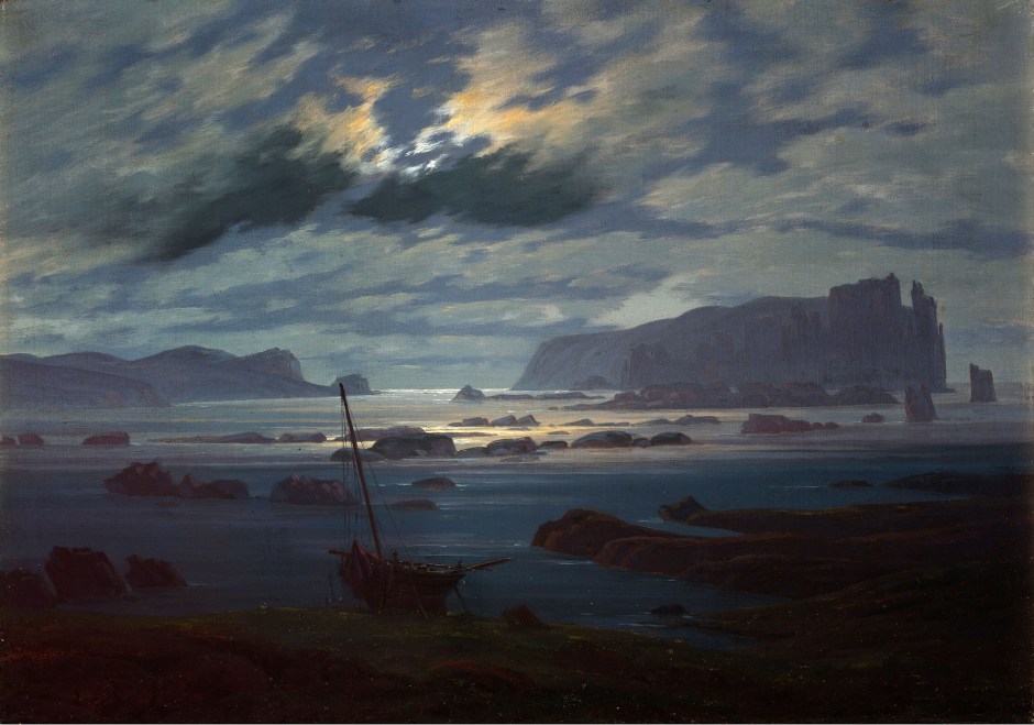 Caspar David Friedrich, Il Mare del Nord al chiaro di luna, 1823-24