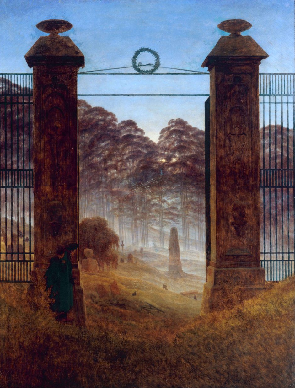 Caspar David Friedrich, L'entrata del cimitero, 1825