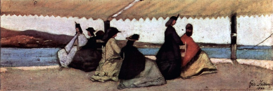 giovanni fattori, la rotonda dei bagni palmieri, 1866