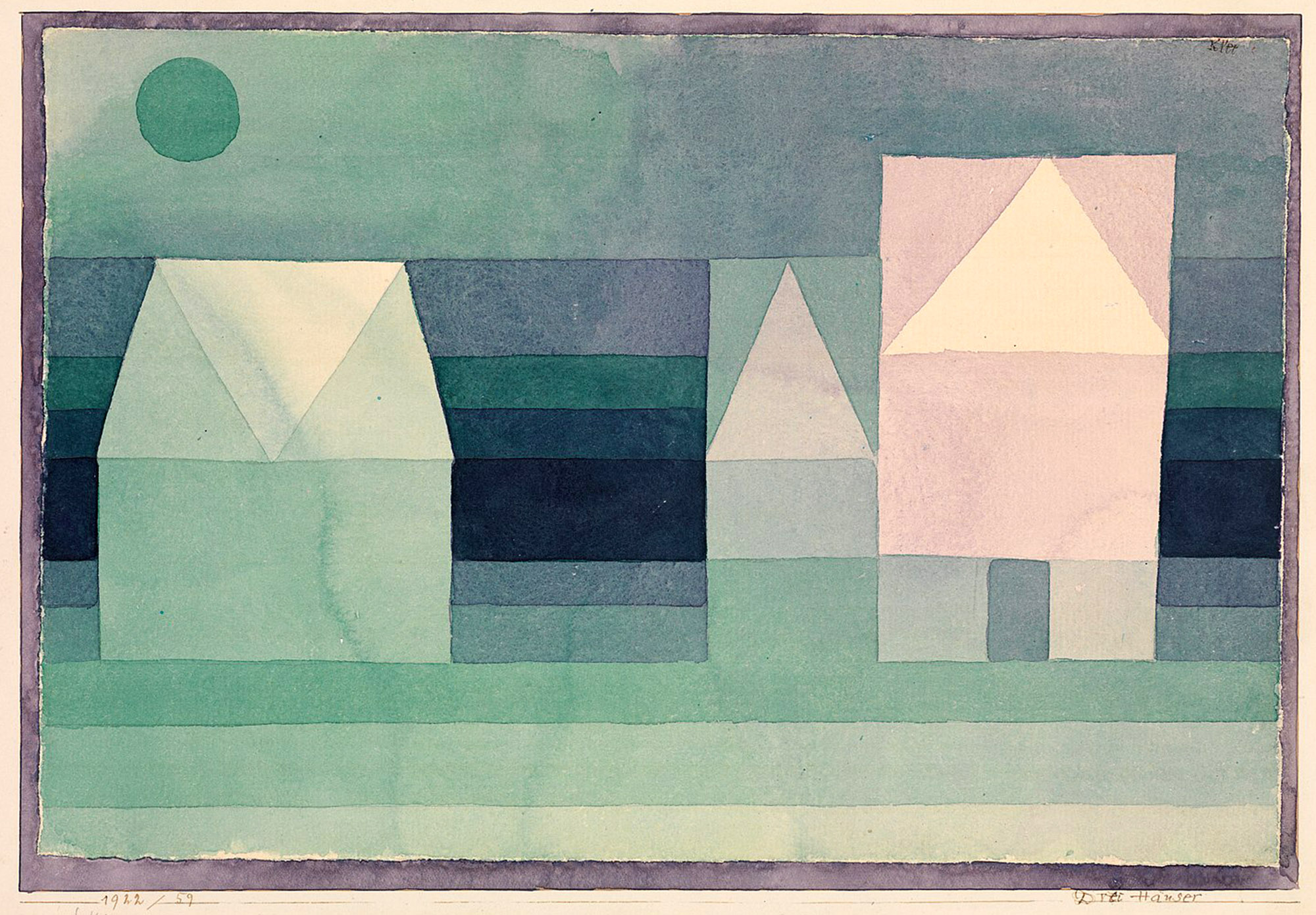 Paul Klee, Tre case, 1922