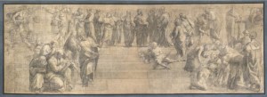 Raffaello Sanzio cartone preparatorio scuola di Atene