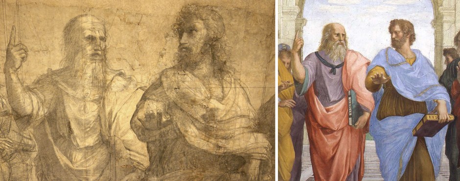 Raffaelo, confronto tra cartone e affresco