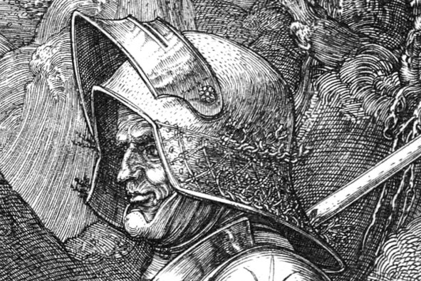 Albrecht Durer, Il cavaliere, la morte e il diavolo-dett9