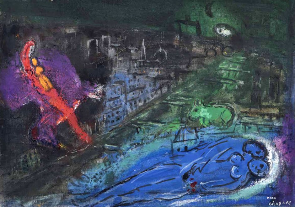 Marc Chagall quadro visioni di Parigi