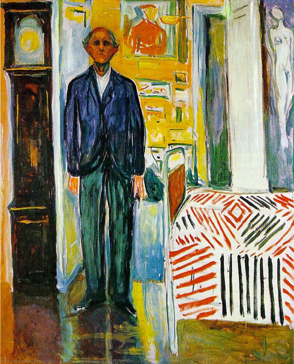 Edvard Munch, tra il letto e l'orologio, 1940-43
