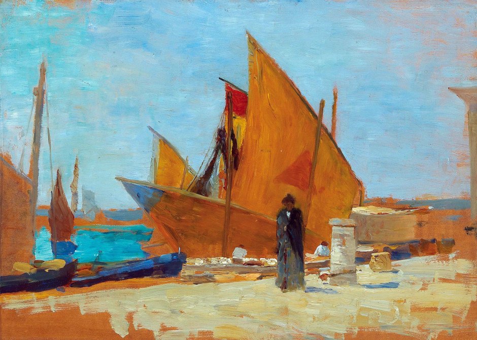 Tina Blau, Vele gialle, ante 1916