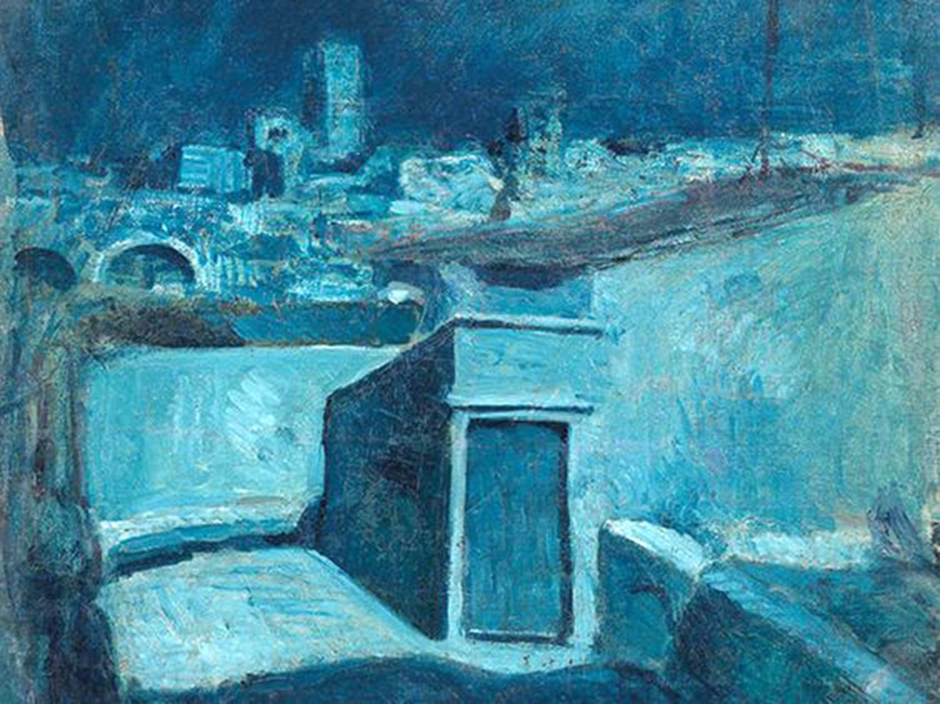 Pablo Picasso, I tetti di Barcellona al chiaro di luna, 1903