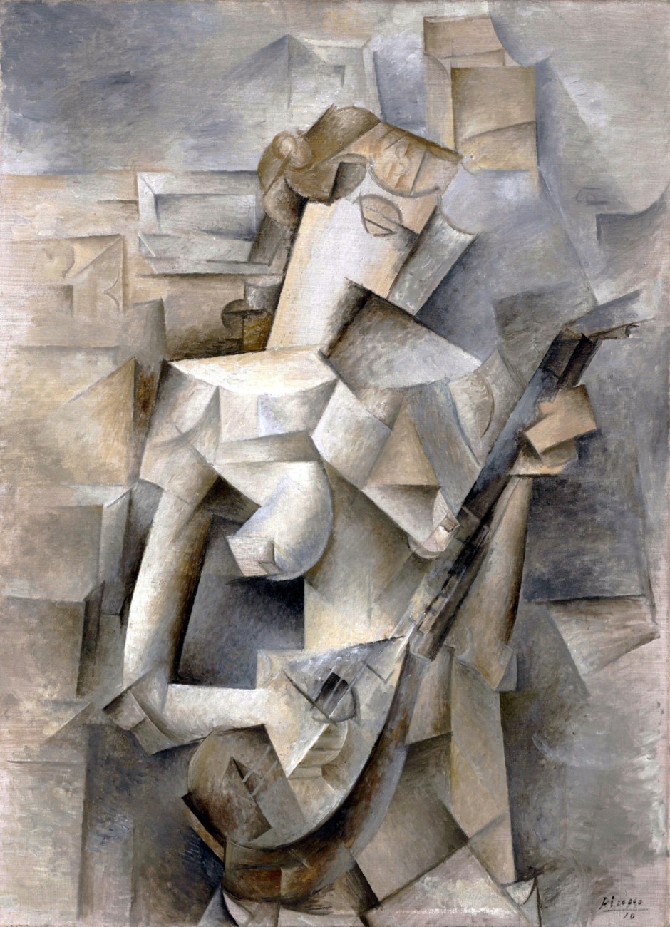 Pablo_Picasso, Ragazza con mandolino (Fanny Tellier), 1910
