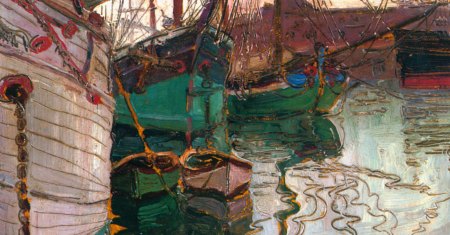 Egon Schiele, Porto di Trieste, 1907 barche
